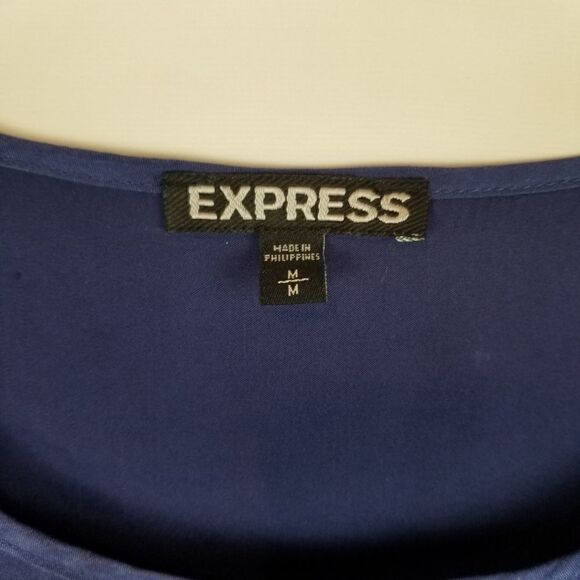 EXPRESS SIZE M. DARK BLUISH PURPLE. BLING DETAIL ON EACH SHOULDER - Picture 3 of 10